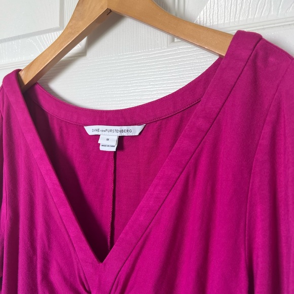 Diane von Furstenberg Pink Bodycon Dress medium (runs small) Greece Style Barbie - Picture 3 of 9